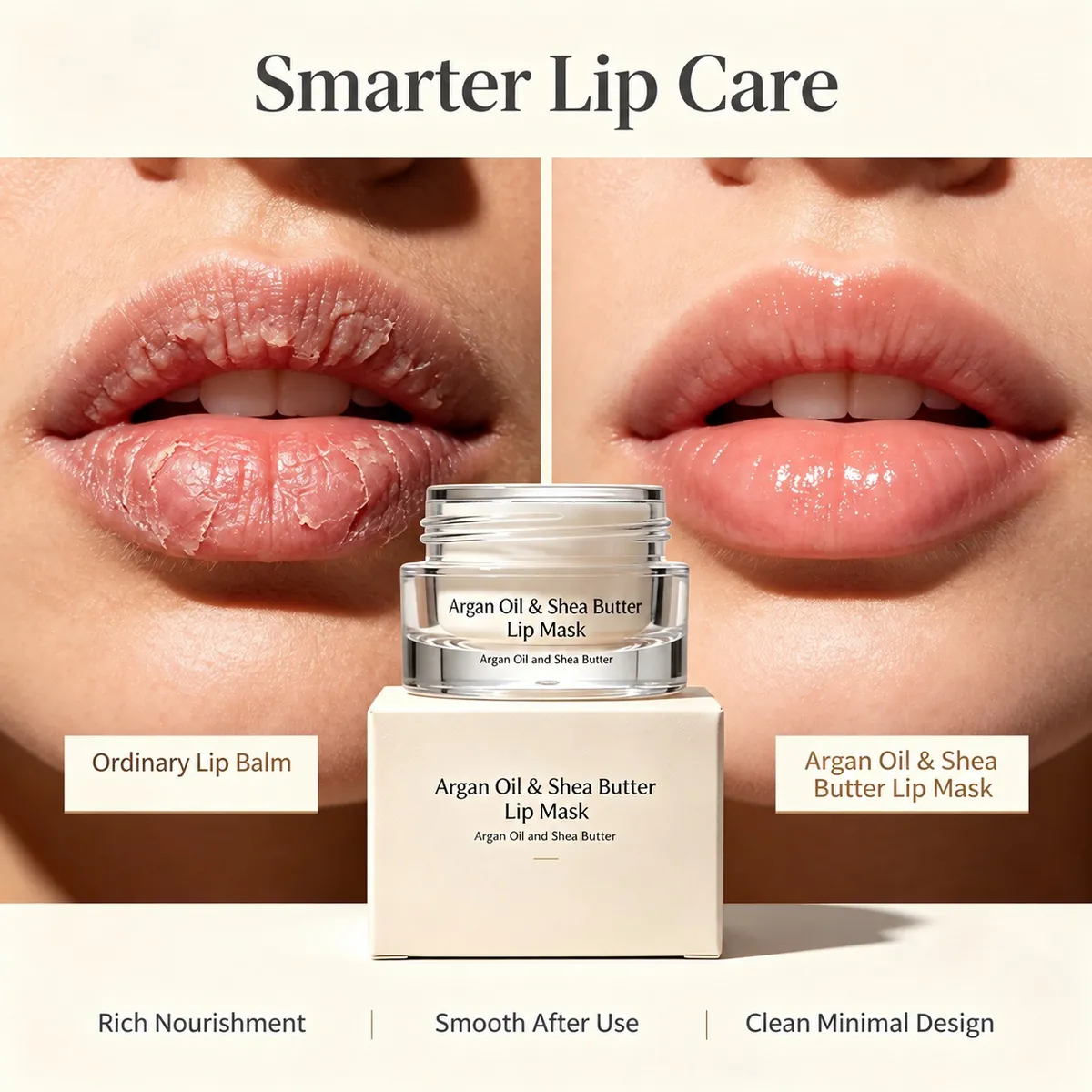 Argan Oil & Shea Butter Lip Mask: lip mask, 20 g