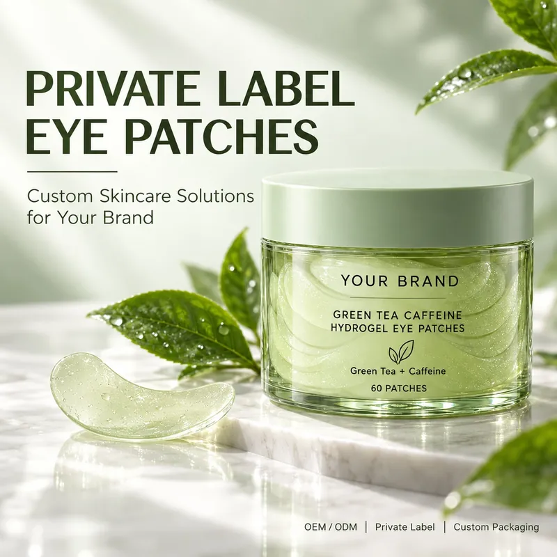 Green Tea & Caffeine Hydrogel Eye Patches: eye patches, 50 g
