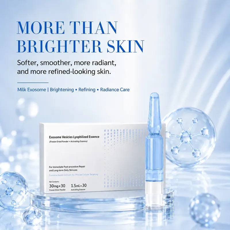 Milk Exosome Ampoule — Med-Spa Aftercare & Wrinkle Reduction: ampoule set, (30 mg + 1.5 ml) × 30 per box
