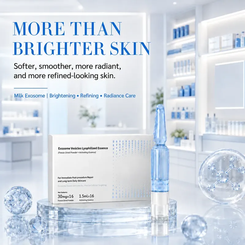 Milk Exosome Ampoule — Wrinkle Care & Brightening: ampoule set, (30 mg + 1.5 ml) × 16 per box