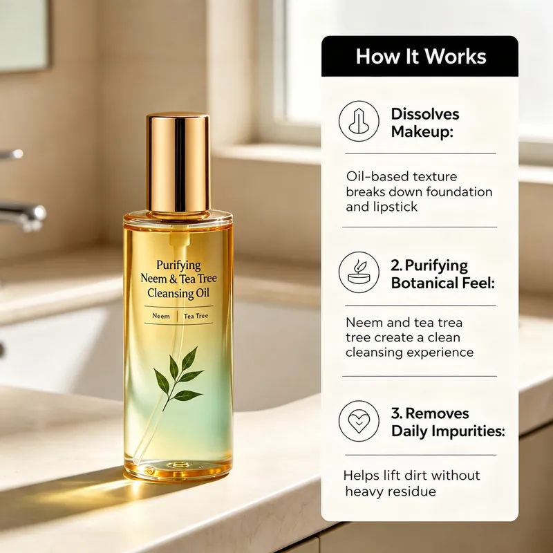 Neem & Tea Tree Purifying Cleansing Oil: cleansing oil