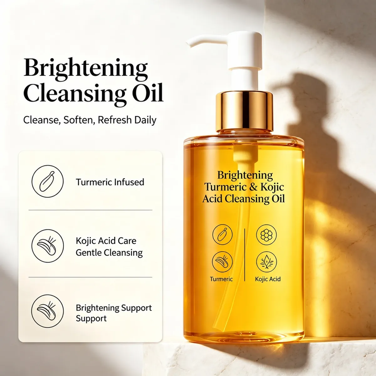 Turmeric & Kojic Acid Brightening Cleansing Oil: cleansing oil