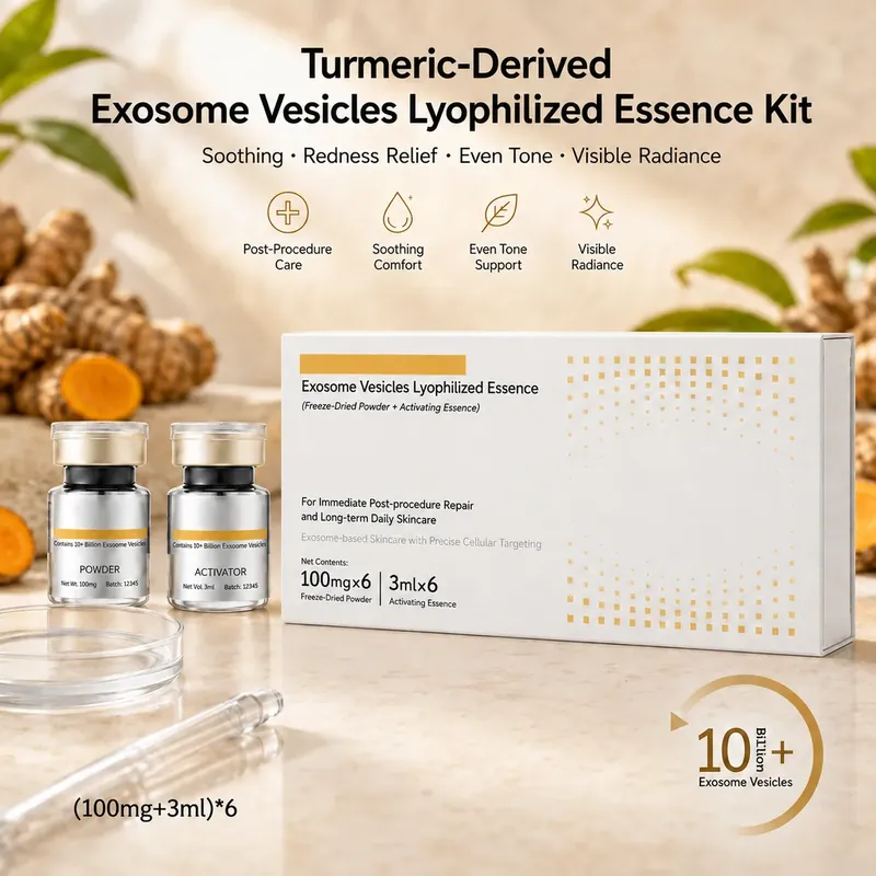 Turmeric Curcumin Exosome Vial Kit — Hydration: vial kit, (100 mg + 3 ml) × 6 per box